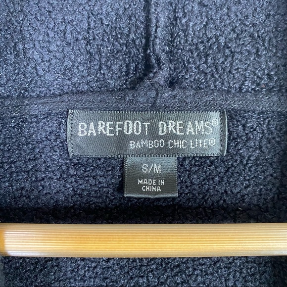 Barefoot Dreams Black Cozy Chic Lite Calypso Wrap Cardigan Sweater - Picture 4 of 7